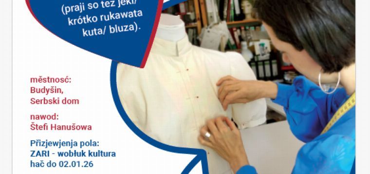 Anmeldeschluss Workshop SERBSKA DRASTA 2.5 -kreativ nähen am 16./17. & 23./24.01.