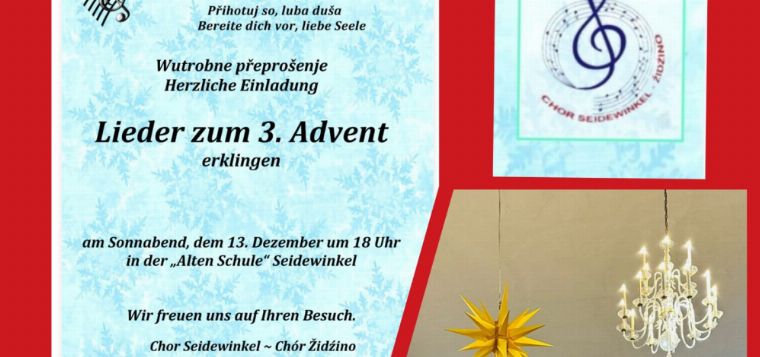 Adventny koncert chór Židźino - Adventskonzert Chor Seidewinkel