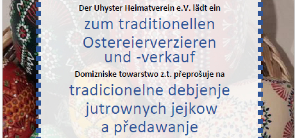 Traditionelles Ostereierverzieren und -verkauf